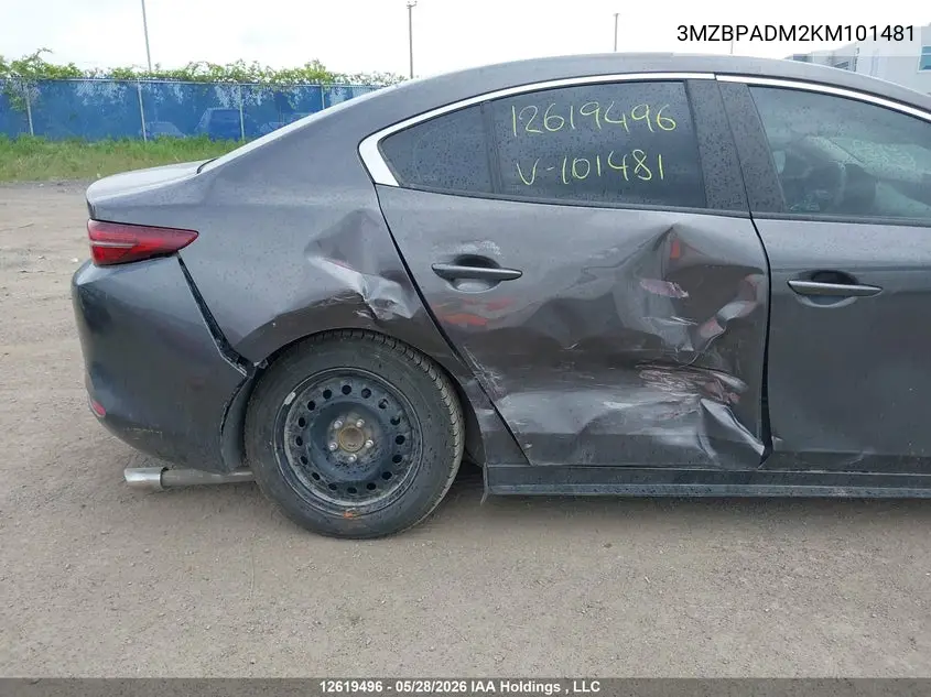 2019 MAZDA 3 VIN 3MZBPADM2KM101481 — фото 21
