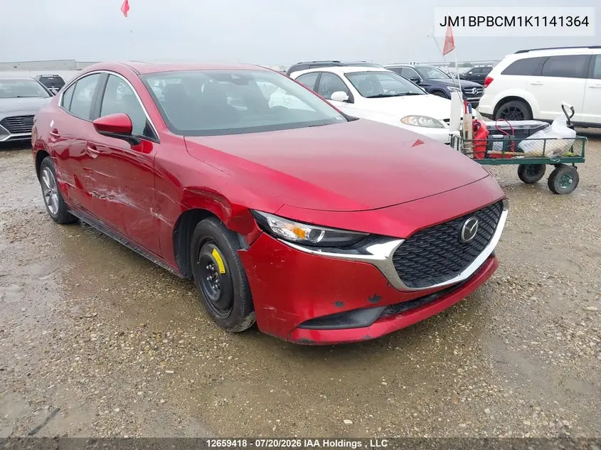 MAZDA 3 2019, VIN JM1BPBCM1K1141364