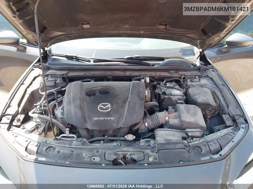 2019 MAZDA 3 VIN 3MZBPADM6KM101421 — фото 10