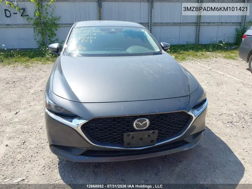 2019 MAZDA 3 VIN 3MZBPADM6KM101421 — фото 12