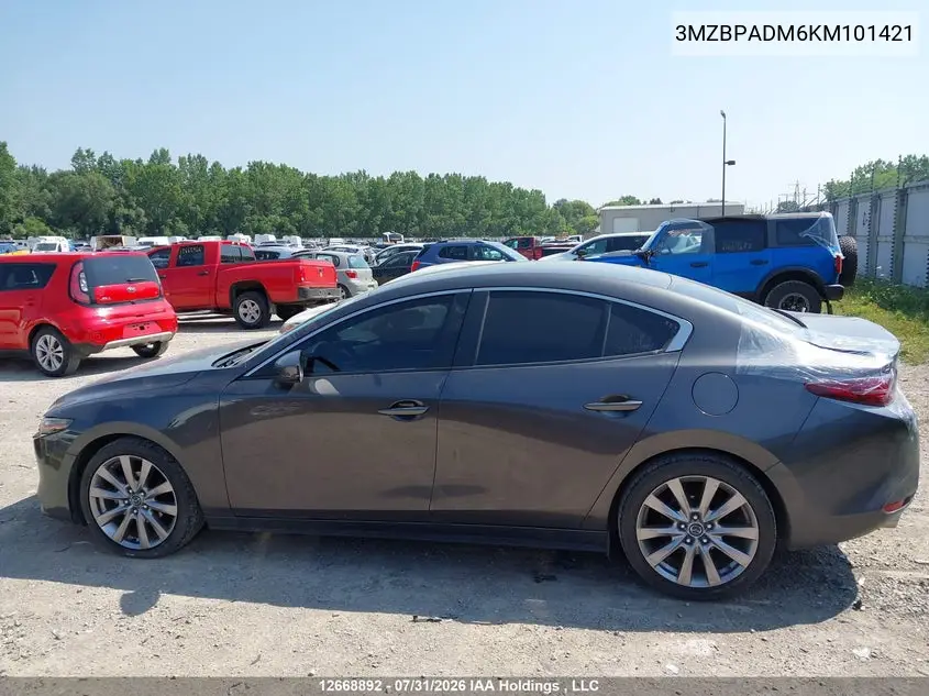2019 MAZDA 3 VIN 3MZBPADM6KM101421 — фото 14