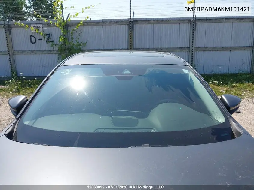 2019 MAZDA 3 VIN 3MZBPADM6KM101421 — фото 17