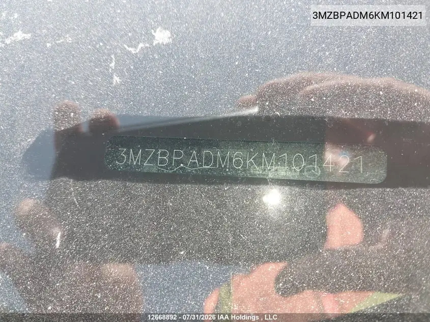 2019 MAZDA 3 VIN 3MZBPADM6KM101421 — фото 18