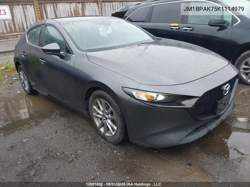 MAZDA 3 2019, VIN JM1BPAK75K1114979