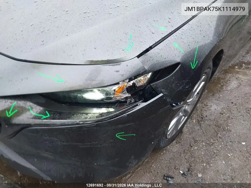 2019 MAZDA 3 VIN JM1BPAK75K1114979 — фото 17