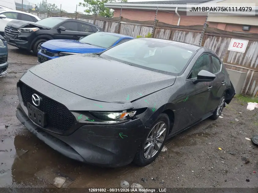 2019 MAZDA 3 VIN JM1BPAK75K1114979 — фото 2