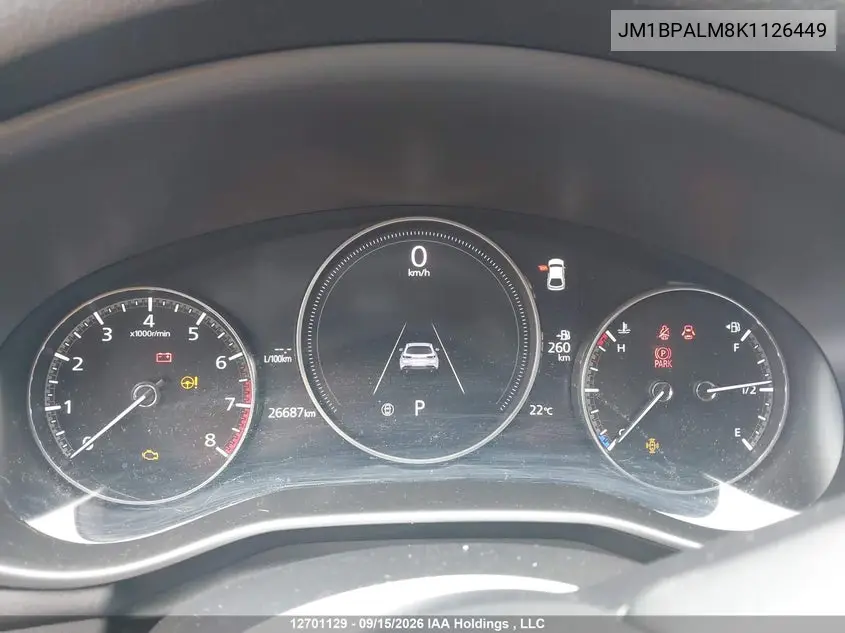2019 MAZDA 3 VIN JM1BPALM8K1126449 — фото 7