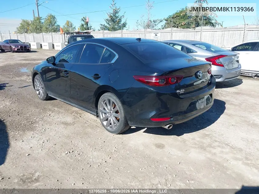 2019 MAZDA 3 VIN JM1BPBDM8K1139366 — фото 3