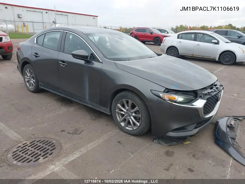 MAZDA 3 2019, VIN JM1BPACL7K1106619
