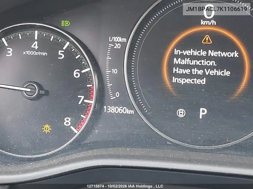 2019 MAZDA 3 VIN JM1BPACL7K1106619 — фото 16