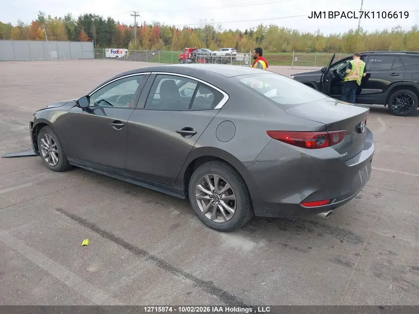 2019 MAZDA 3 VIN JM1BPACL7K1106619 — фото 3