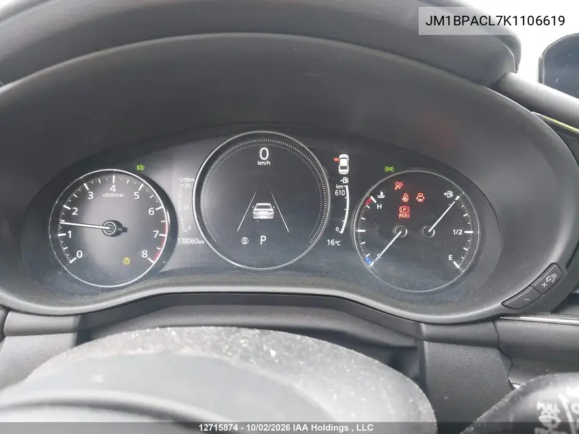2019 MAZDA 3 VIN JM1BPACL7K1106619 — фото 7