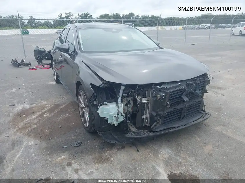 MAZDA 3 2019, VIN 3MZBPAEM6KM100199