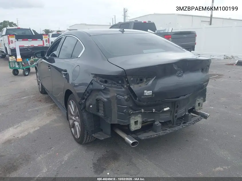 2019 MAZDA 3 VIN 3MZBPAEM6KM100199 — фото 3