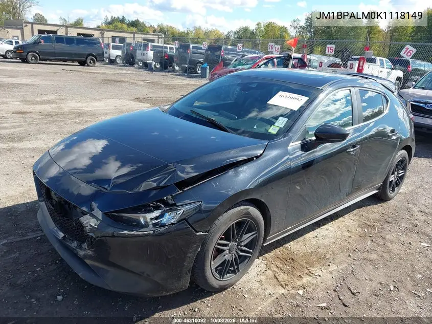 2019 MAZDA 3 VIN JM1BPALM0K1118149 — фото 2
