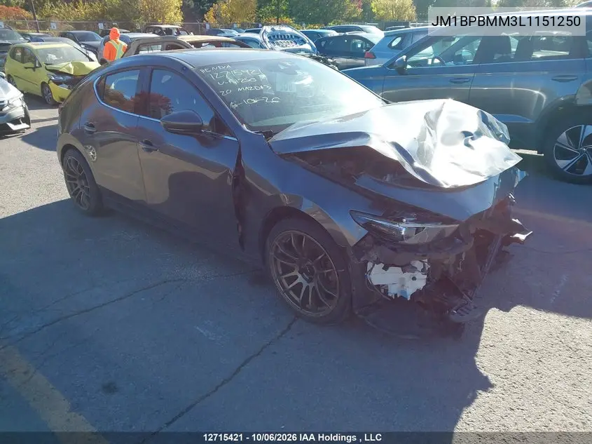 MAZDA 3 2020, VIN JM1BPBMM3L1151250