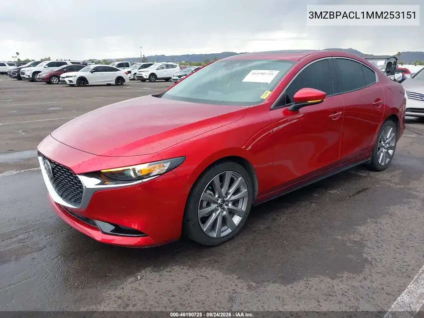 2021 MAZDA 3 VIN 3MZBPACL1MM253151 — фото 2