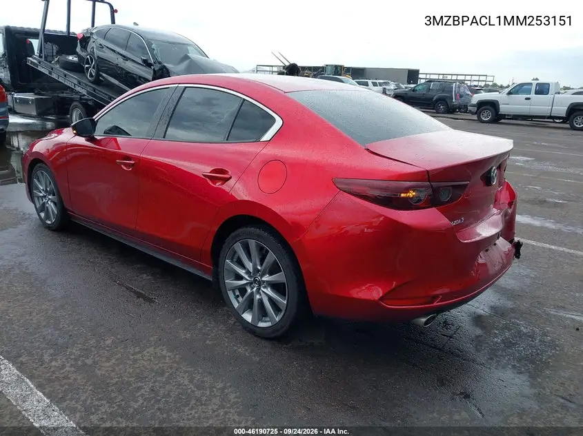 2021 MAZDA 3 VIN 3MZBPACL1MM253151 — фото 3