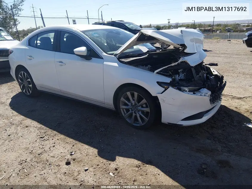 MAZDA 3 2021, VIN JM1BPABL3M1317692