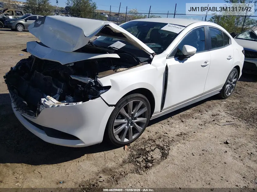 2021 MAZDA 3 VIN JM1BPABL3M1317692 — фото 2