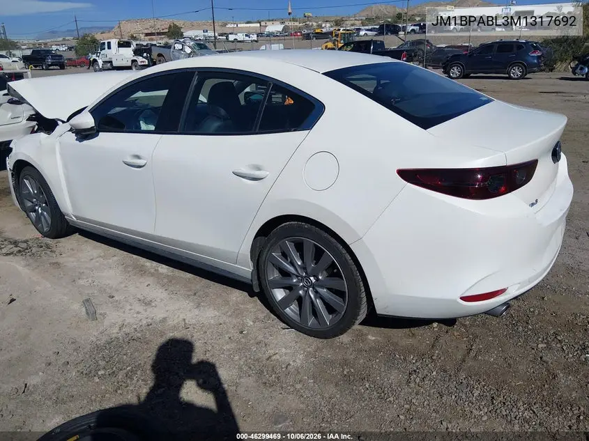 2021 MAZDA 3 VIN JM1BPABL3M1317692 — фото 3