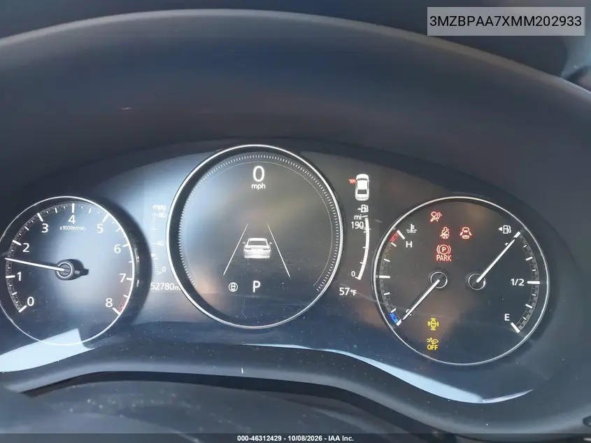 2021 MAZDA 3 VIN 3MZBPAA7XMM202933 — фото 7