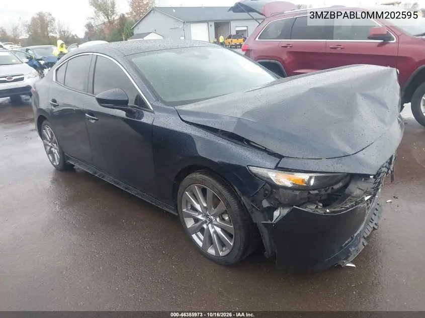 MAZDA 3 2021, VIN 3MZBPABL0MM202595