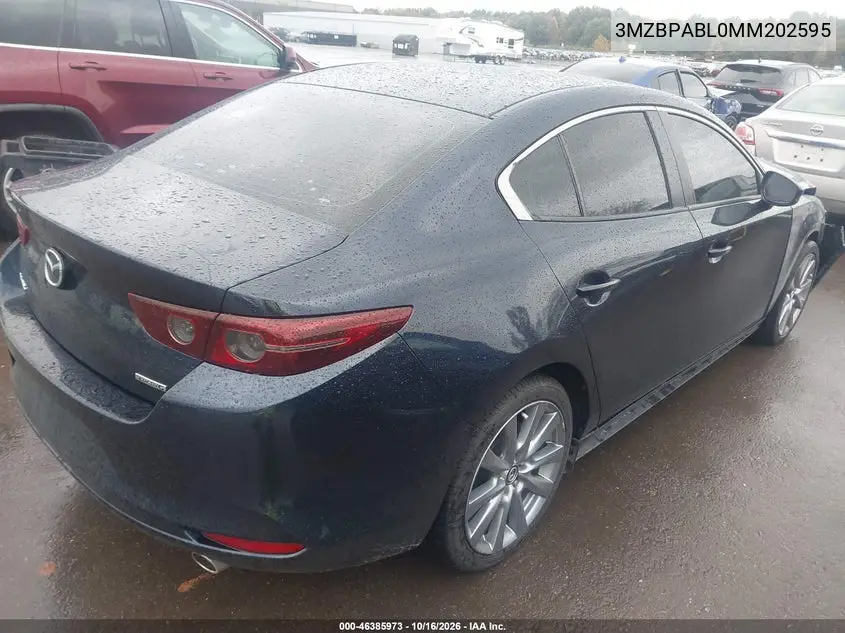 2021 MAZDA 3 VIN 3MZBPABL0MM202595 — фото 4