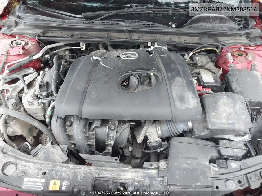 2022 MAZDA 3 VIN 3MZBPAB72NM303514 — фото 10