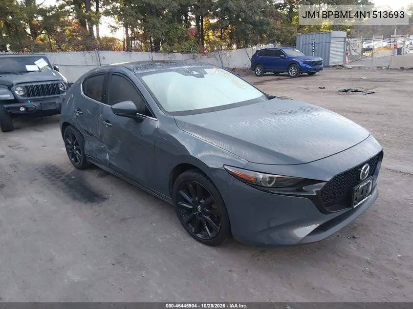 MAZDA 3 2022, VIN JM1BPBML4N1513693
