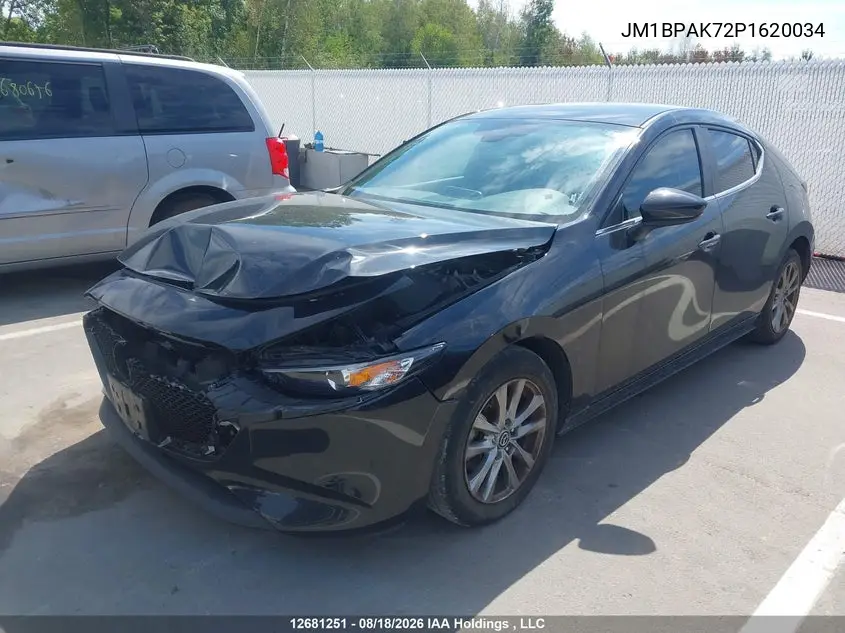 2023 MAZDA 3 VIN JM1BPAK72P1620034 — фото 2