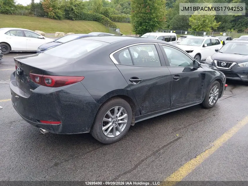 2025 MAZDA 3 VIN JM1BPACMXS1794253 — фото 4
