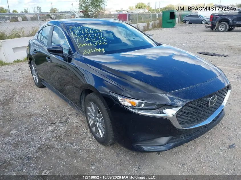 MAZDA 3 2025, VIN JM1BPACM4S1792546