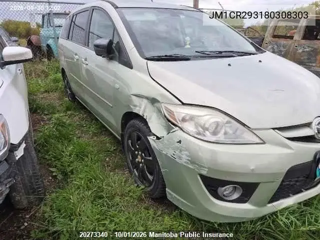 MAZDA 5 2008, VIN JM1CR293180308303