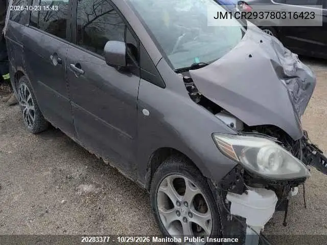 MAZDA 5 2008, VIN JM1CR293780316423