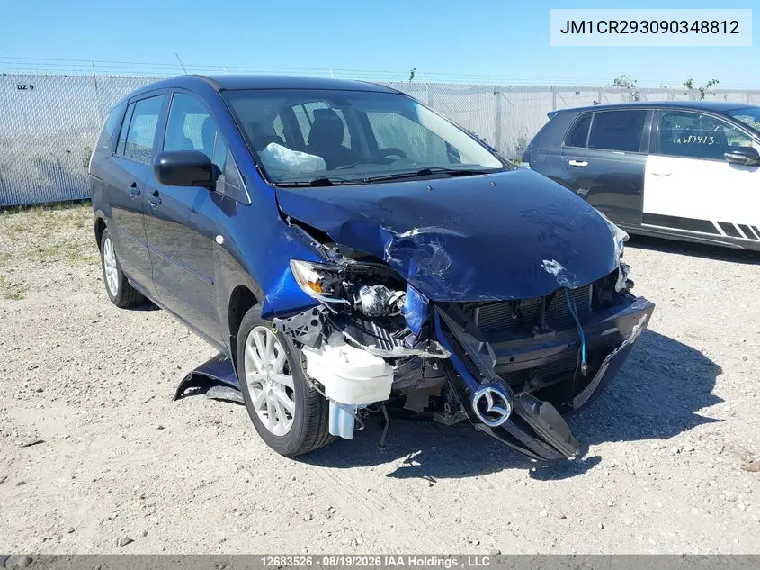 MAZDA 5 2009, VIN JM1CR293090348812