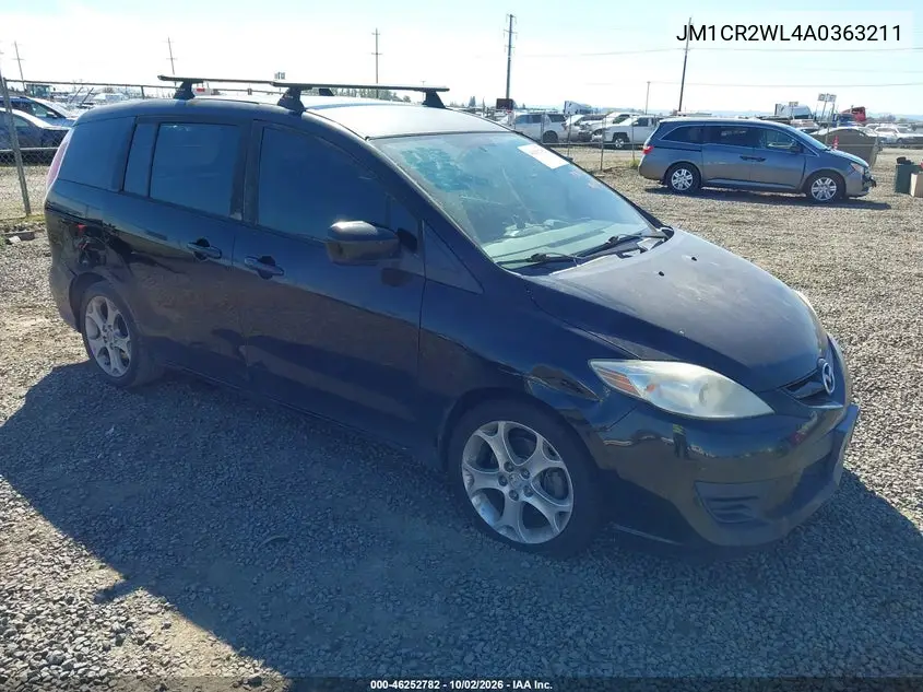 MAZDA 5 2010, VIN JM1CR2WL4A0363211