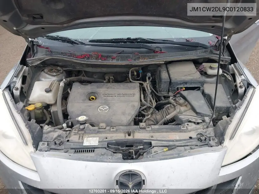 2012 MAZDA 5 VIN JM1CW2DL9C0120833 — фото 10