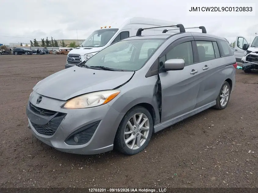 2012 MAZDA 5 VIN JM1CW2DL9C0120833 — фото 2