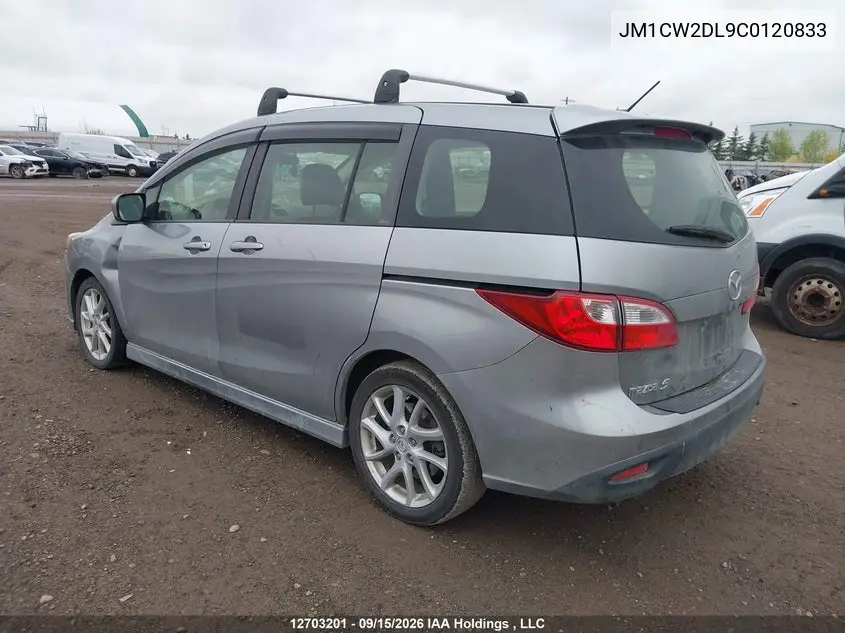 2012 MAZDA 5 VIN JM1CW2DL9C0120833 — фото 3