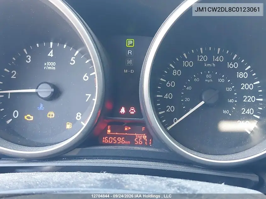 2012 MAZDA 5 VIN JM1CW2DL8C0123061 — фото 7