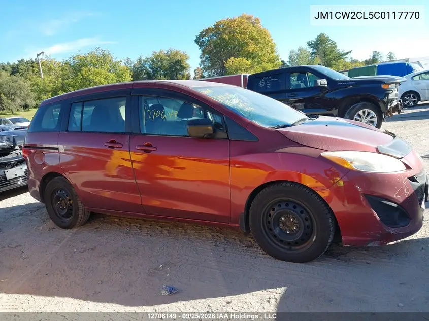 2012 MAZDA 5 VIN JM1CW2CL5C0117770 — фото 12