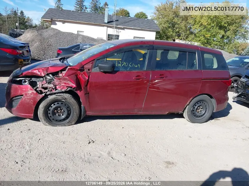 2012 MAZDA 5 VIN JM1CW2CL5C0117770 — фото 13