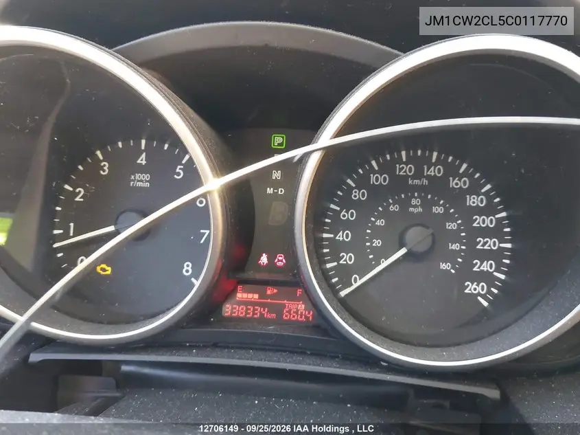 2012 MAZDA 5 VIN JM1CW2CL5C0117770 — фото 14