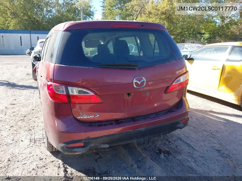 2012 MAZDA 5 VIN JM1CW2CL5C0117770 — фото 15