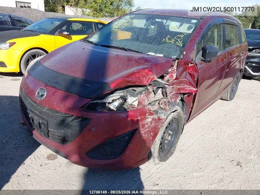 2012 MAZDA 5 VIN JM1CW2CL5C0117770 — фото 6