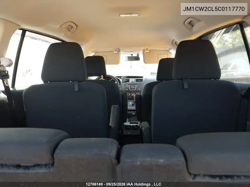 2012 MAZDA 5 VIN JM1CW2CL5C0117770 — фото 8