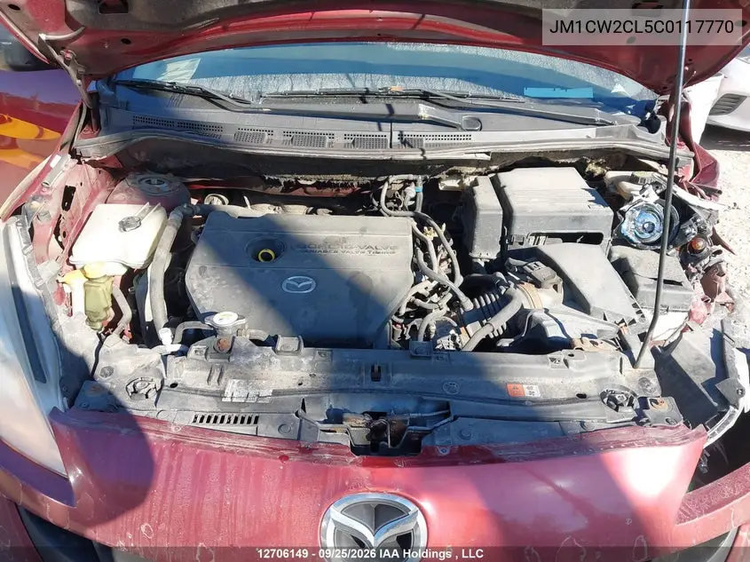 2012 MAZDA 5 VIN JM1CW2CL5C0117770 — фото 9