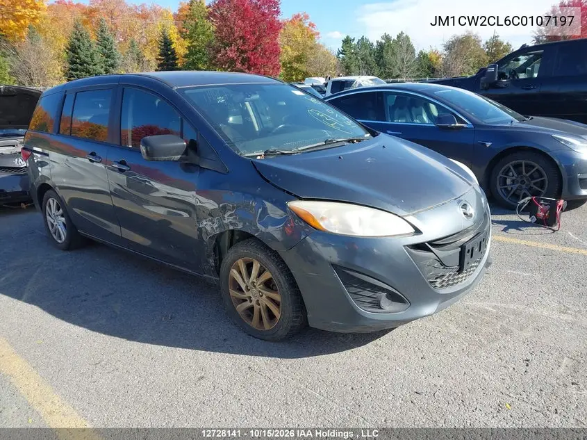 MAZDA 5 2012, VIN JM1CW2CL6C0107197