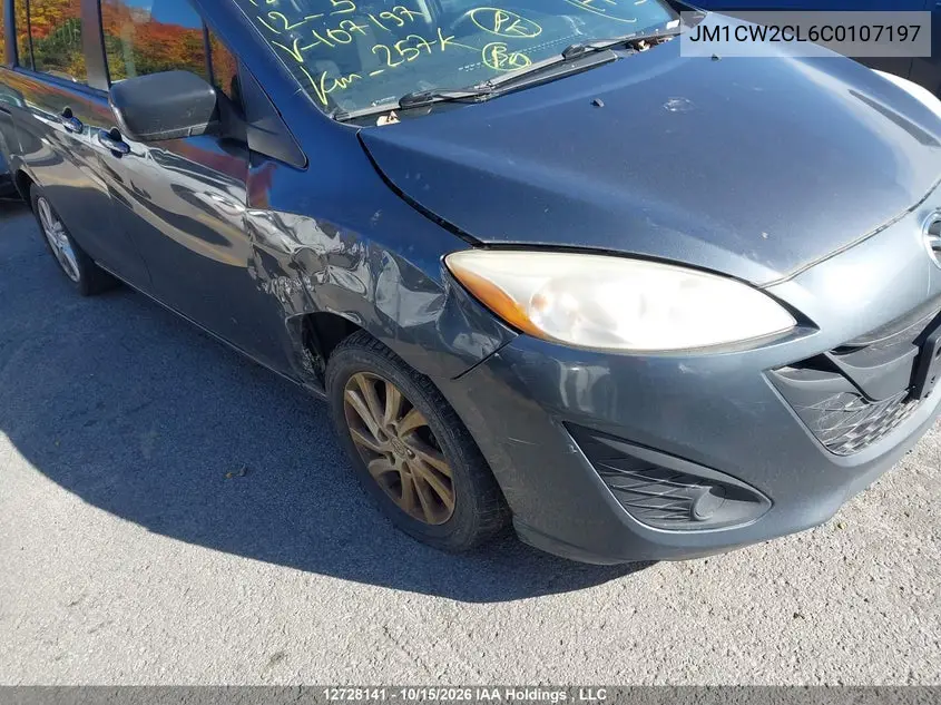 2012 MAZDA 5 VIN JM1CW2CL6C0107197 — фото 6